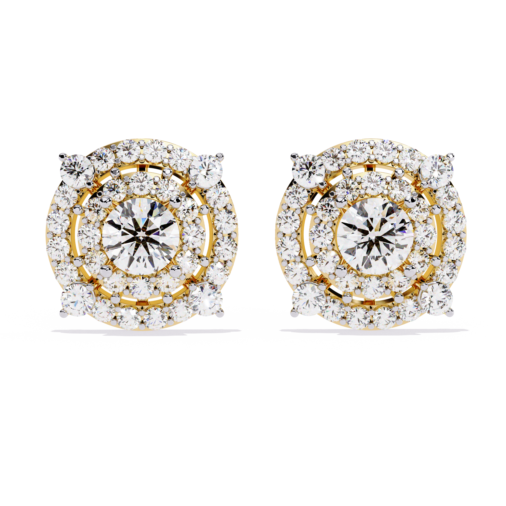 Buy Starlit Majesty Natural Diamond Earrings | Soliairekart